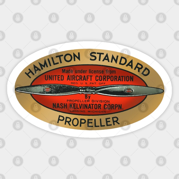 Hamilton Standard Propellors Sticker by Midcenturydave